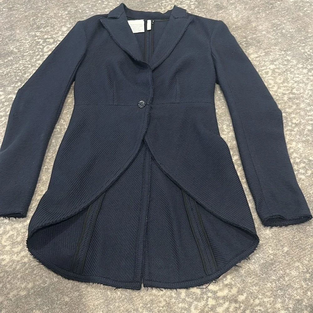 IISLI WOOL NAVY WOMANS RIDING STYLE JACKET SIZE 4 - Picture 10 of 10